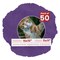 Purple Suede Mat Board for 15x15 Frames - Circle Opening for 11x11 Photos